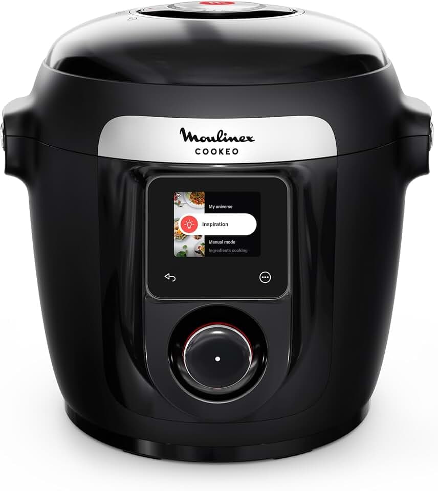 Moulinex Cookeo Wi-Fi 10-en-1, Multicuiseur, 10modes de cuisson, Cuisson sous pression, Etapes détaillées, CE96G810, Noir
