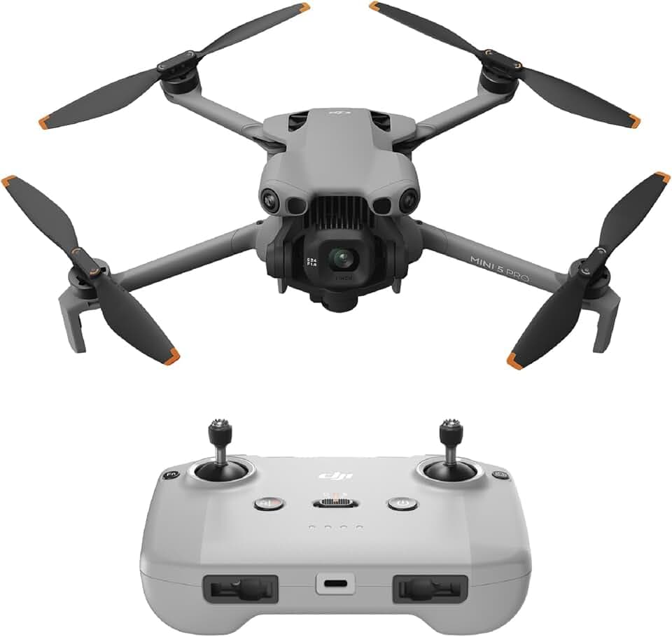 DJI Mini 5 Pro, drone ultra-léger avec caméra, CMOS 1 pouce, C0 | Détection d’obstacles omnidirectionnelle, ActiveTrack 360°, rotation de la nacelle à 225°, drone 4K pour débutants