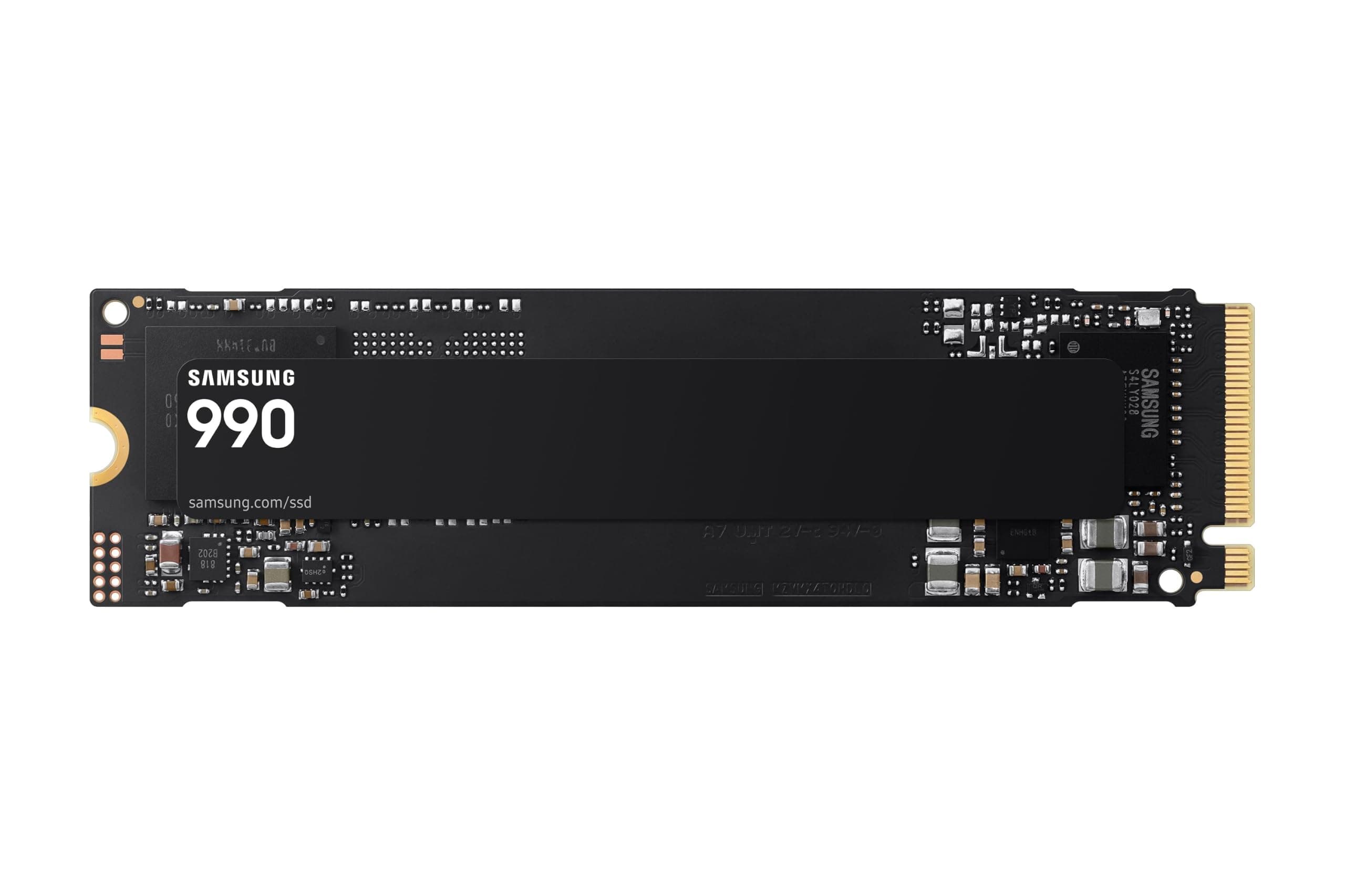 Samsung SSD Interne 990 NVMe M.2 PCIe 4.0 x4 NVMe 2.0, 1 to, Vitesse de Lecture jusqu'à 7250 Mo/s, MZ-V9V1T0BW