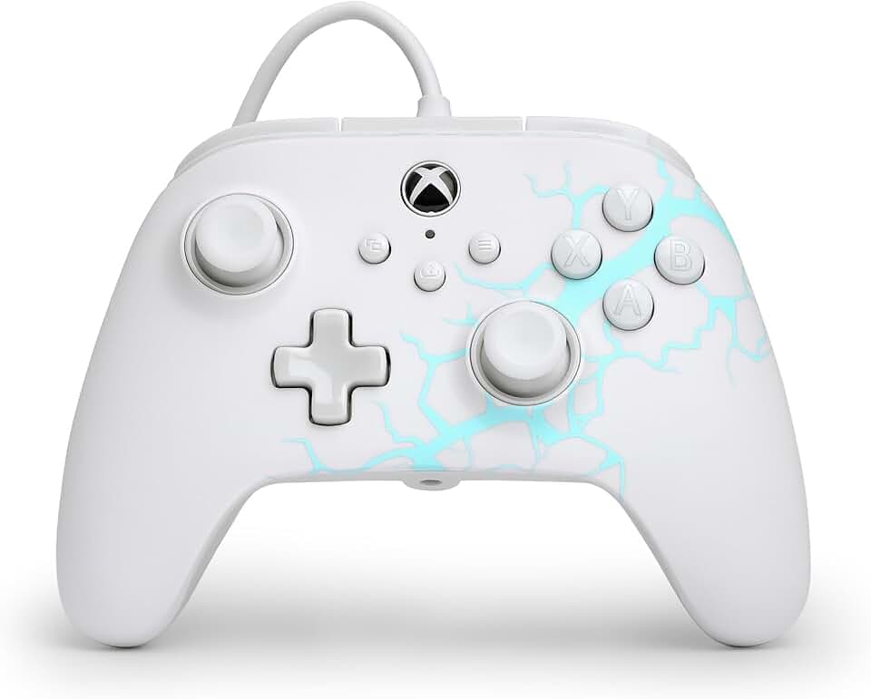 PowerA Manette filaire Advantage pour Xbox Series X|S - Glace arctique, manette de jeu, manette de jeu vidéo filaire, manette de jeu, Xbox Series X|S