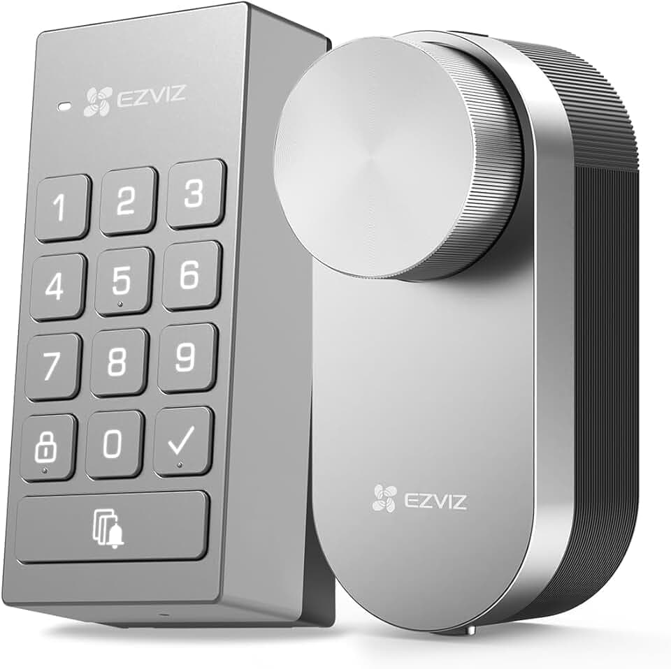EZVIZ Smart Lock avec Clavier Multifonctionnel, Serrure Connectée fonction Bluetooth accès à distance, Serrure Smart Lock accès sans Clé pour Maison Connectée, DL01PRO et DL01CP