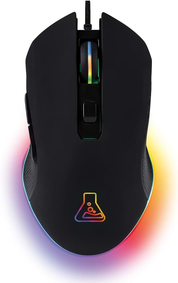 The G-Lab - Kult Helium Souris Gamer Filaire USB - Capteur Optique 800 à 6400 DPI, Rétroéclairage LED 7 Couleurs, 6 Boutons - Souris Gaming Confortable et Légère - Compatible PC PS4 Xbox One PS5