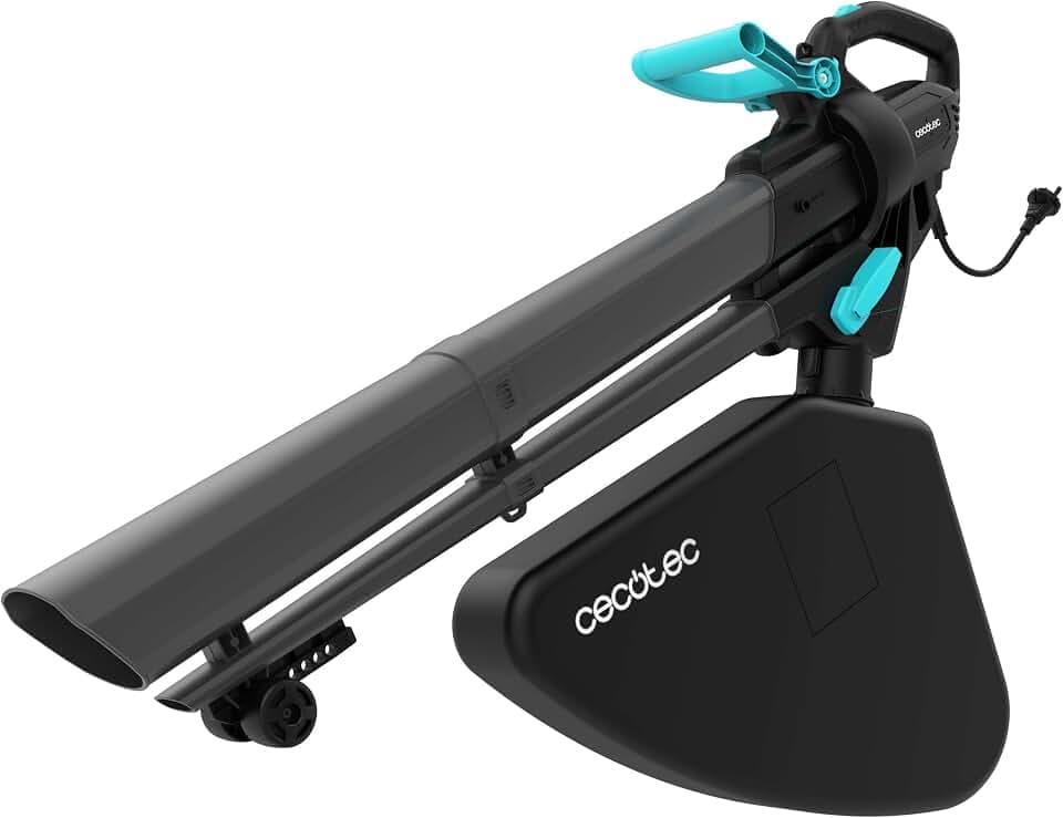 Cecotec Aspirateur et Souffleur de Feuilles avec Câble Airforce 3300 Crush&Go. 3300W, Vitesse de l'Air 270 km/h, Fonction Broyage, Tube avec Embout XL, 6 Vitesses, Sac de Rangement de 40L