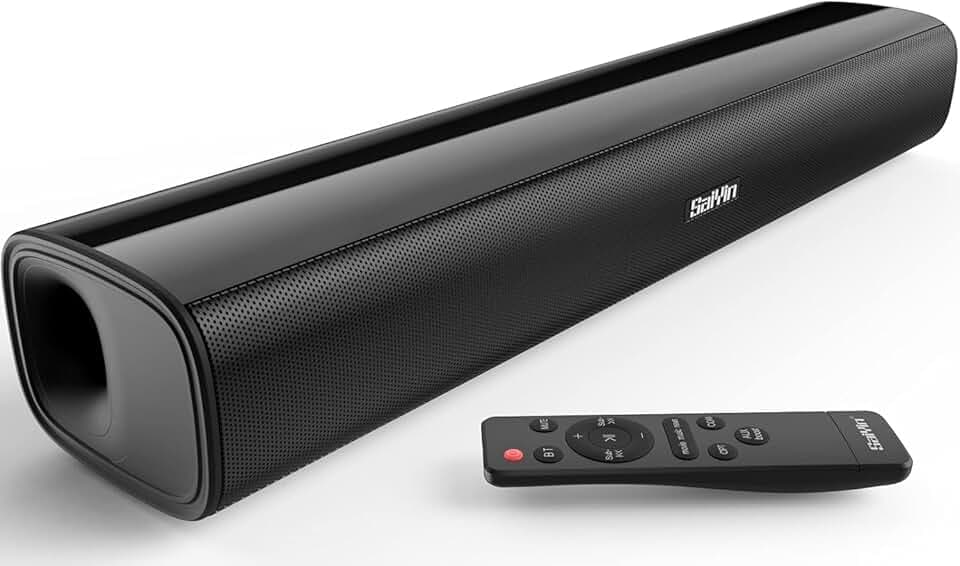 Saiyin Barre de Son pour TV, Petite Barre de Son de 40 W, Barres de Son Home Cinema avec Connexion Bluetooth 5.3/Optique/AUX pour PC/Jeux vidéo/projecteurs, 17 Pouces Global Recycled Standard