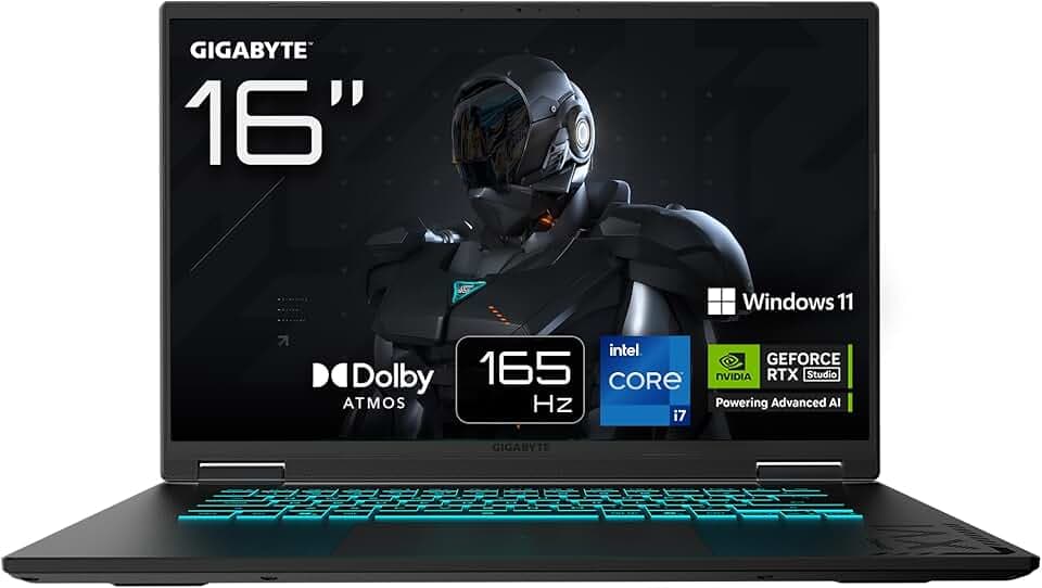GIGABYTE Gaming A16 Ordinateur Portable – 16", 165Hz WUXGA, Intel Core i7-13620H, RTX 5050, 16Go DDR5 5200MHz, SSD Gen4 1To, Windows 11 Home, Garantie 2 Ans, Dolby Atmos, Gaming A16 CTHI3FR894SH