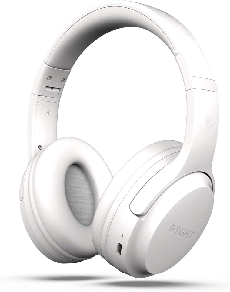 RYGHT Tempo Casque sans Fil Bluetooth Son Stéréo Clair 20H d'Autonomie Pliable Léger Commande Contrôle Musique Volume Répondre aux Appels Activer Assistant Vocal Oreillettes Rembourrés