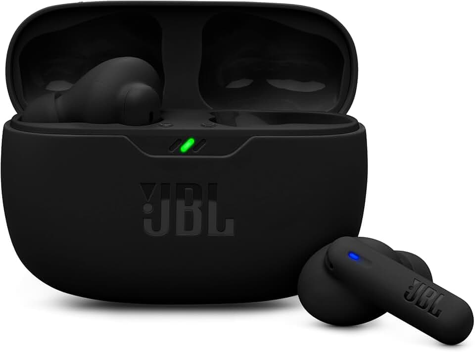 JBL Wave Beam 2, Écouteurs sans Fil avec Réduction de Bruit, Noir | Bluetooth 5.3, 40 heures d'autonomie, Son Pure Bass de JBL, Technologie Smart Ambient, Étanchéité IP54, Connexion Multipoint
