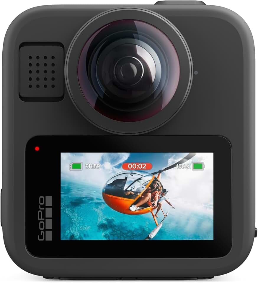 GoPro MAX2 - Caméra d'action étanche 360° avec écran Tactile, vidéo sphérique 8K, Photos 360° 29 MP, objectifs Facilement remplaçables, stabilisation HyperSmooth, 6 Microphones