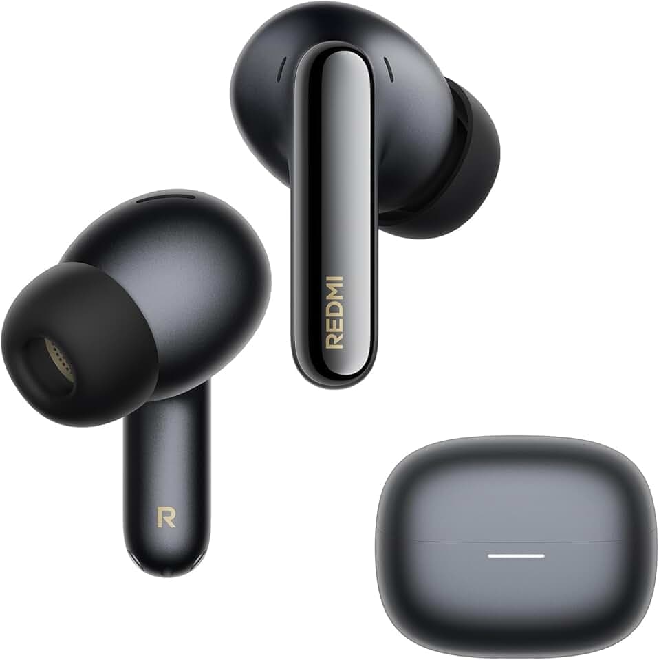 XIAOMI Redmi Buds 8 Pro, écouteurs sans Fil, réduction de Bruit, Noir | ANC 55 dB, triple transducteur, Hi-Res Hi-Fi, Dolby Audio, autonomie 33 h+, Bluetooth 5.4, IP54