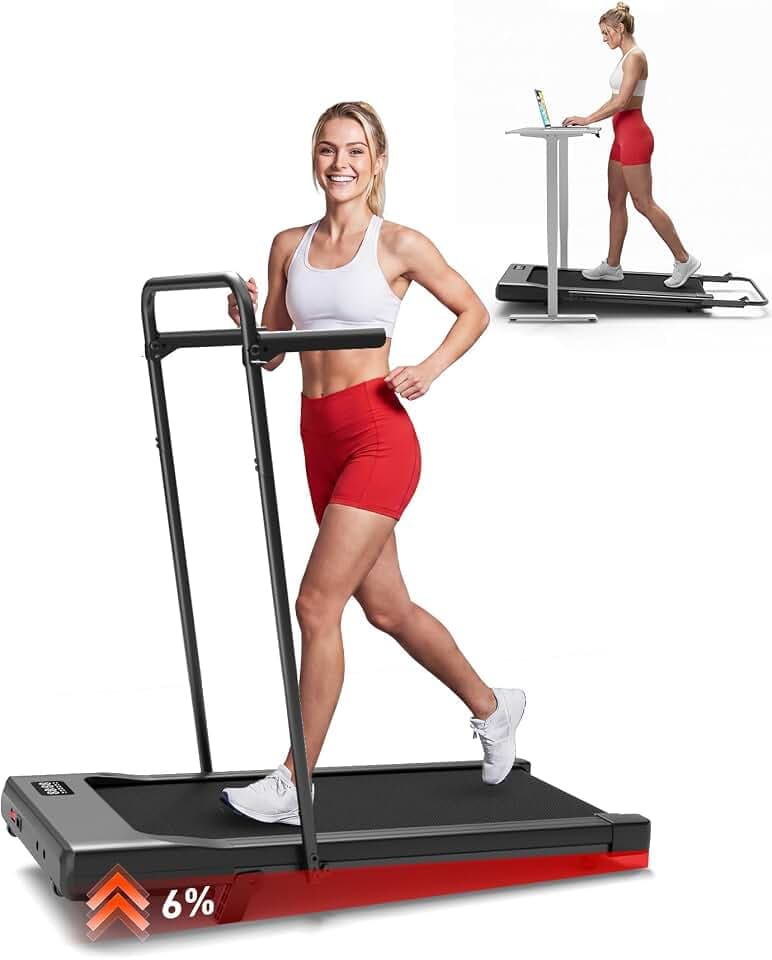 Superun Raceable Tapis de Course Inclinable 2.5HP Tapis de Marche avec Rampes, 1-6km/h, 1-12km/h APP Contrôle Max 136KG Walking Pad Portables avec Parcours d'entraînement et Courses Multi-Coureurs