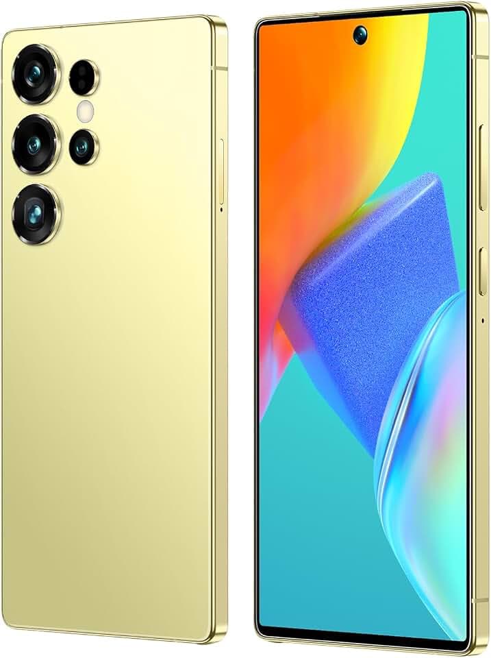 Smartphone 4G, écran HD de 6,6 Pouces, 4 Go de RAM + 32 Go de Rom (Extensible jusqu'à 256 Go), Android 12.0, Double 4G, Charge Rapide 2A, prise en charge du déverrouillage facial et OTG (Golden)