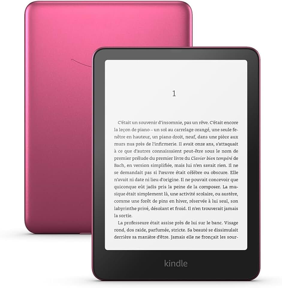 Amazon Kindle Paperwhite Signature Edition (Nouvelle génération) - Notre modèle le plus rapide avec éclairage avant à réglage automatique et charge sans fil - 32 Go - Rose métallisé Recycled Content Certification for Electrical and Electronic Equipment