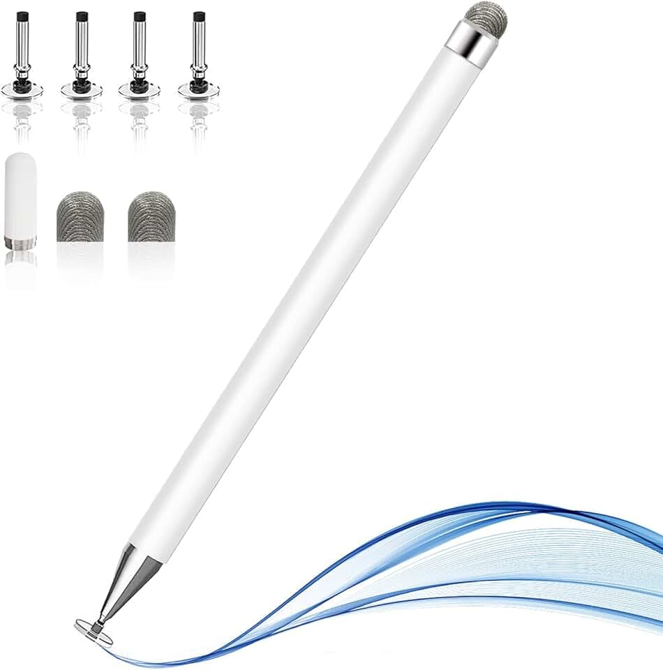 Stylos pour écrans tactiles, Stylet capacitif Haute sensibilité, Capuchon de Couverture magnétique, Universel pour Apple/iPhone/iPad Pro/Mini/Air/Android/Microsoft et Autres écrans tactiles
