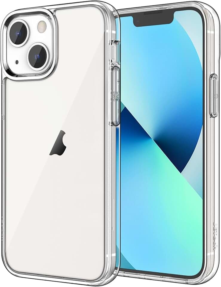 JETech Coque pour iPhone 13 6,1 Pouces, Anti-Jaunissement étui de Protection Transparente Antichoc, Housse Anti-Rayures (HD Clair)