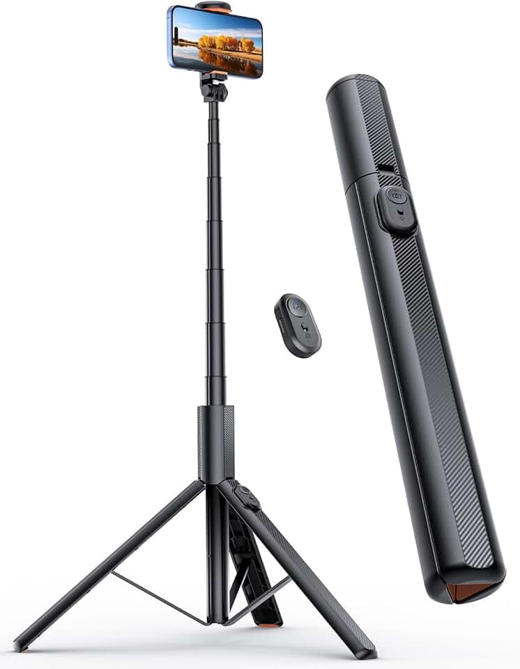ANXRE 180cm Trepied Smartphone Monopods Portable, NT79 Extensible Perche a Selfie avec Télécommande Détachable, Trepied Telephone Pied Telephone Compatible avec Phone Camera Gopro