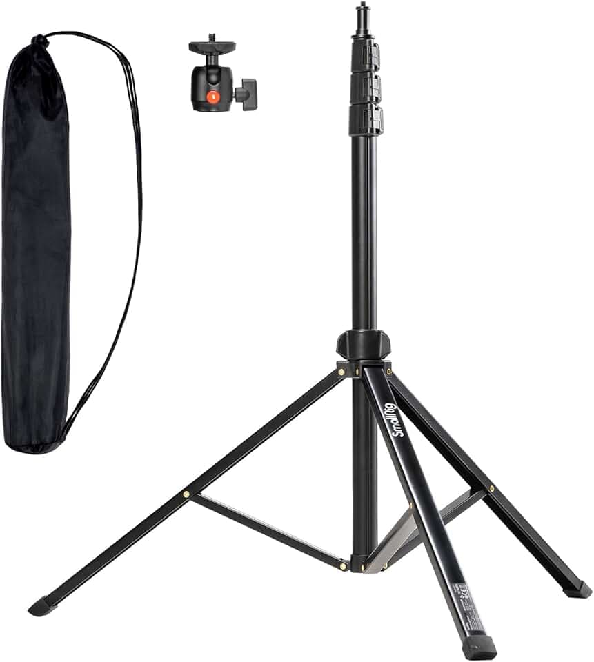 SMALLRIG 200cm Trepied Lumiere Support Éclairage 4kg Max 56cm Plié - 4379 | Portable, Pour réflecteur, softbox, studio, anneau lumineux, 4kg max Certifié ClimatePartner