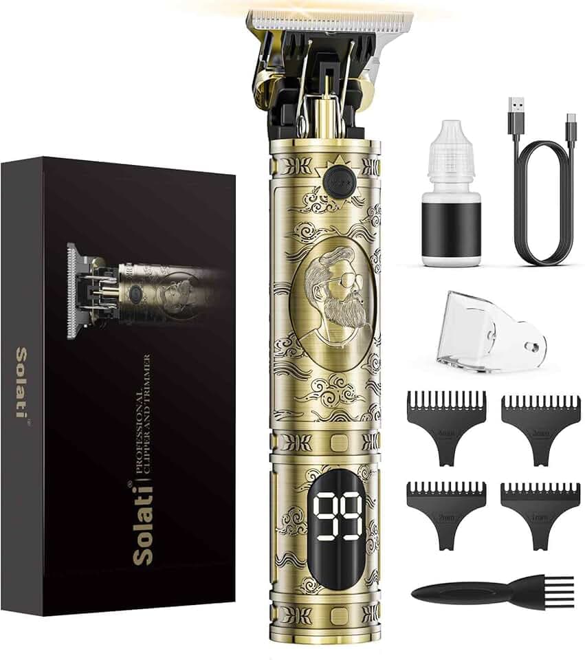 Tondeuse Cheveux Hommes, Tondeuse Barbe Homme T Zéro écart Avec écran LED De Finition Barbier Professionnel Rasoir Homme Rasoir Electriques Cheveux Cadeau