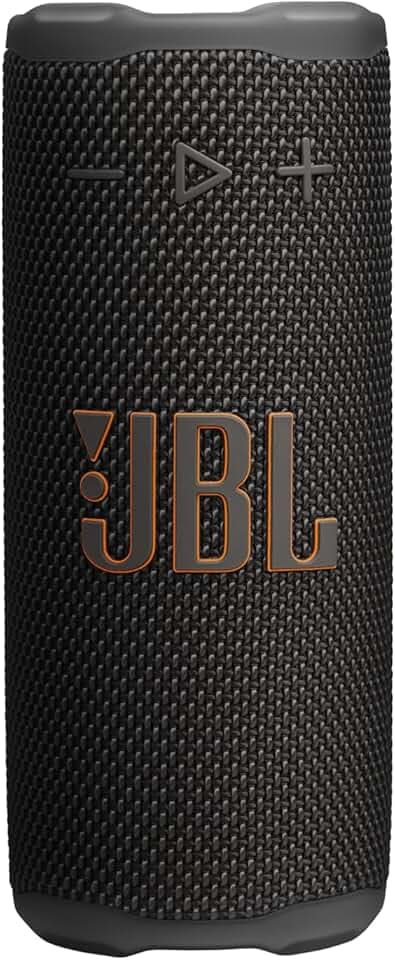 JBL Grip, Enceinte Bluetooth compacte, AI Sound Boost, étanche et resistante à la poussière IP68, éclairage d’Ambiance, 14 h d’autonomie, Connexion Multi-Enceintes Auracast, app JBL Portable, Noir
