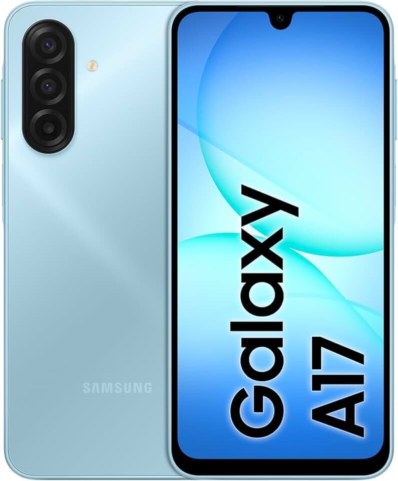 Samsung Galaxy A17 128 Go, Smartphone Android déverrouillé, écran 6,7", Batterie 5000 mAh, Bleu Clair, Version FR
