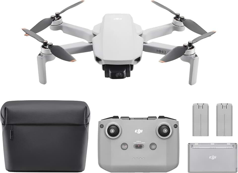 Bundle Fly More DJI Mini 2 SE, Mini drone caméra pliable, léger avec vidéo 2,7K, Modes intelligents, Transm. vidéo 10 km, Temps de vol 31 min, Moins de 249 g, Facile à utiliser, Batteries supp, C0