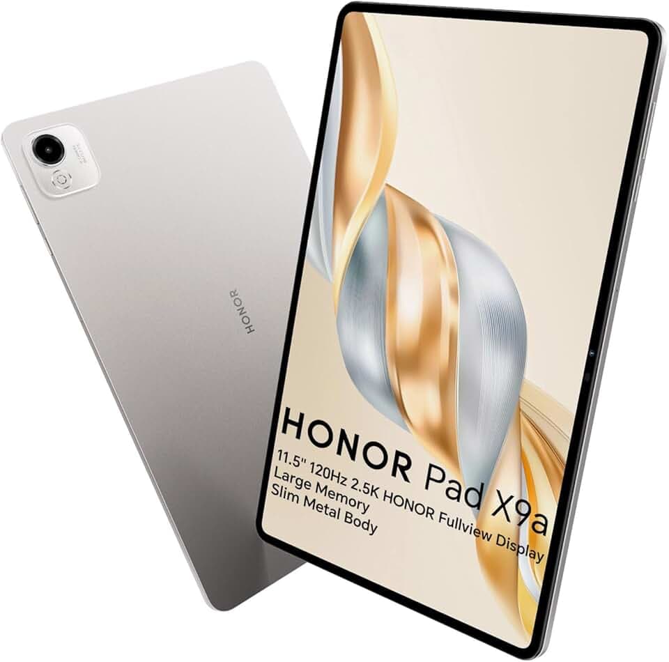 Honor Pad X9a 6Go 128Go WiFi Tablette, Fullview Écran 11,5 Pouces 120Hz 2,5K, Qualcomm 6nm Snapdragon 685, 4 Haut-parleurs, Batterie de 8300mAh, Corps en Métal, Android 15, Google Service, Gris