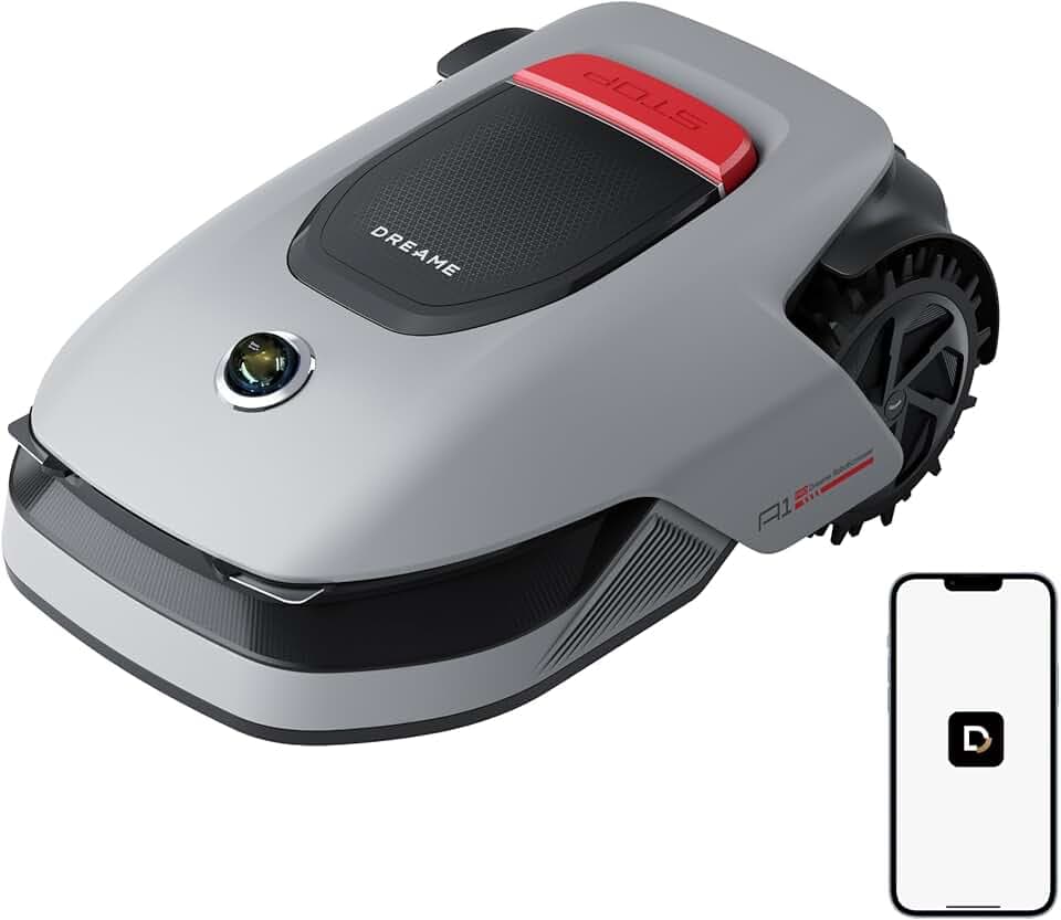 DREAME A1 Pro Robot Tondeuse sans Fil Périphérique, 360° 3D LiDAR, Recommandé 2000 m², Contrôle Via App, Gestion intuitive des Zones, Évitement Intelligent des Obstacles
