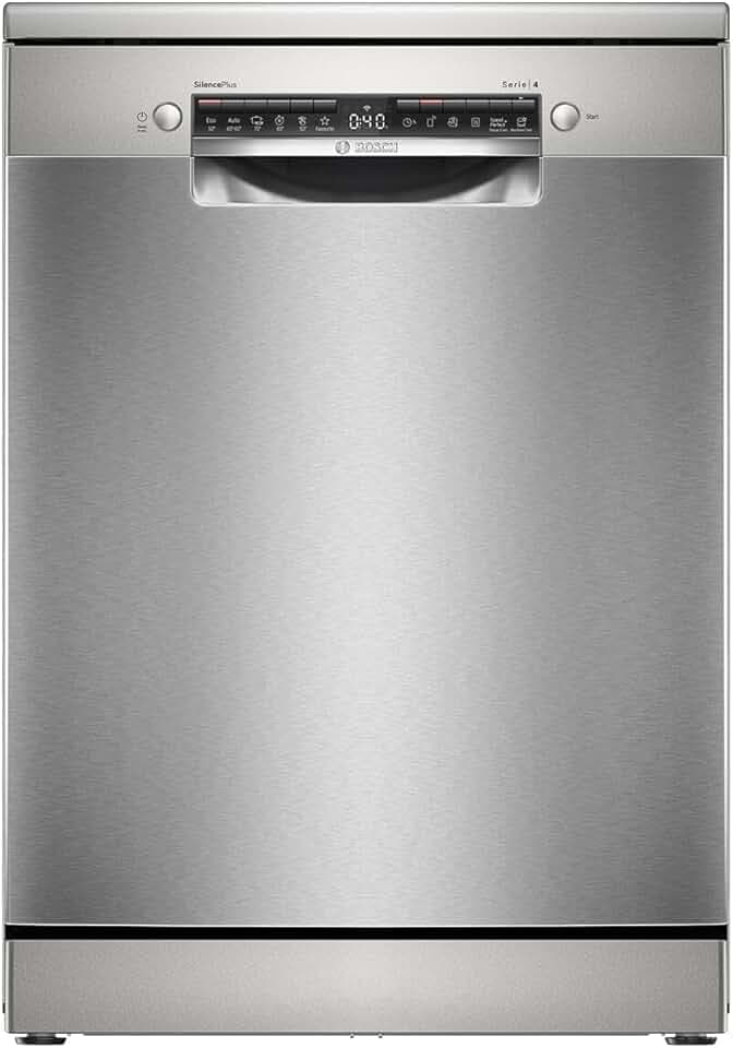 Bosch Lave-vaisselle pose libre 60 cm Silver Inox SMS4EMI06E Serie 4 Étiquetage Énergétique