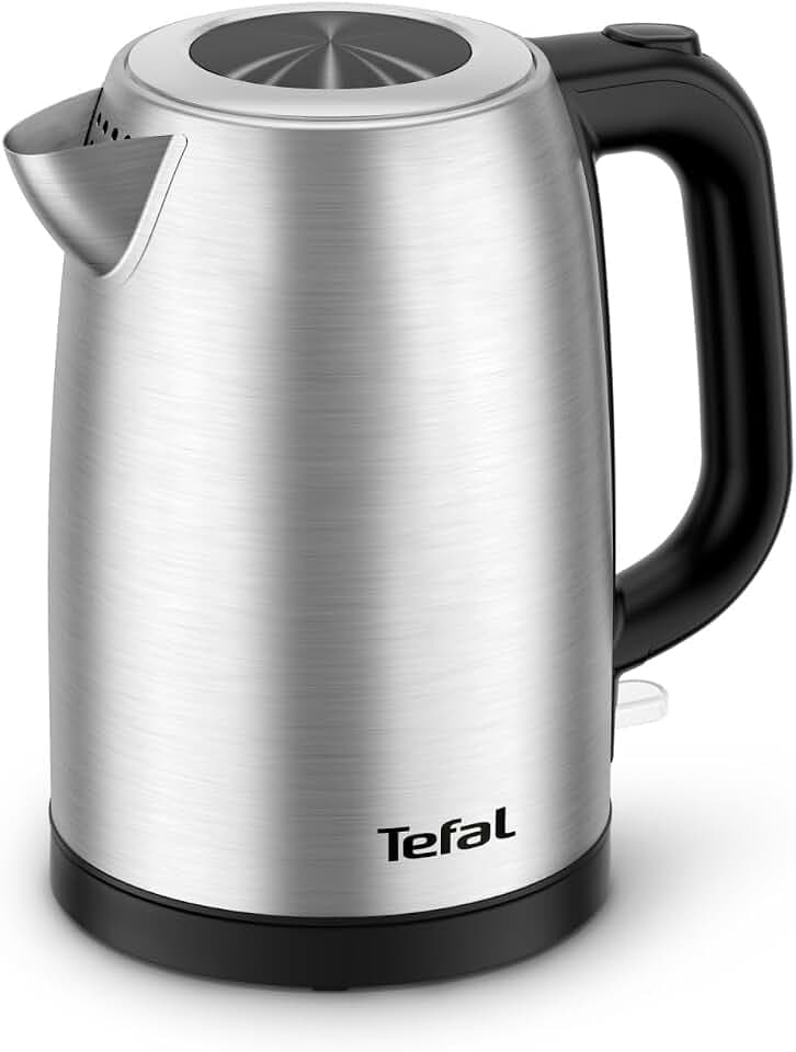 Tefal - Bouilloire Électrique en Inox - Capacité 7 tasses - 1,7 L | Bouilloire électrique 2200 W pour une ébullition rapide - Acier Inoxydable - Arrêt automatique et fenêtre de niveau d'eau