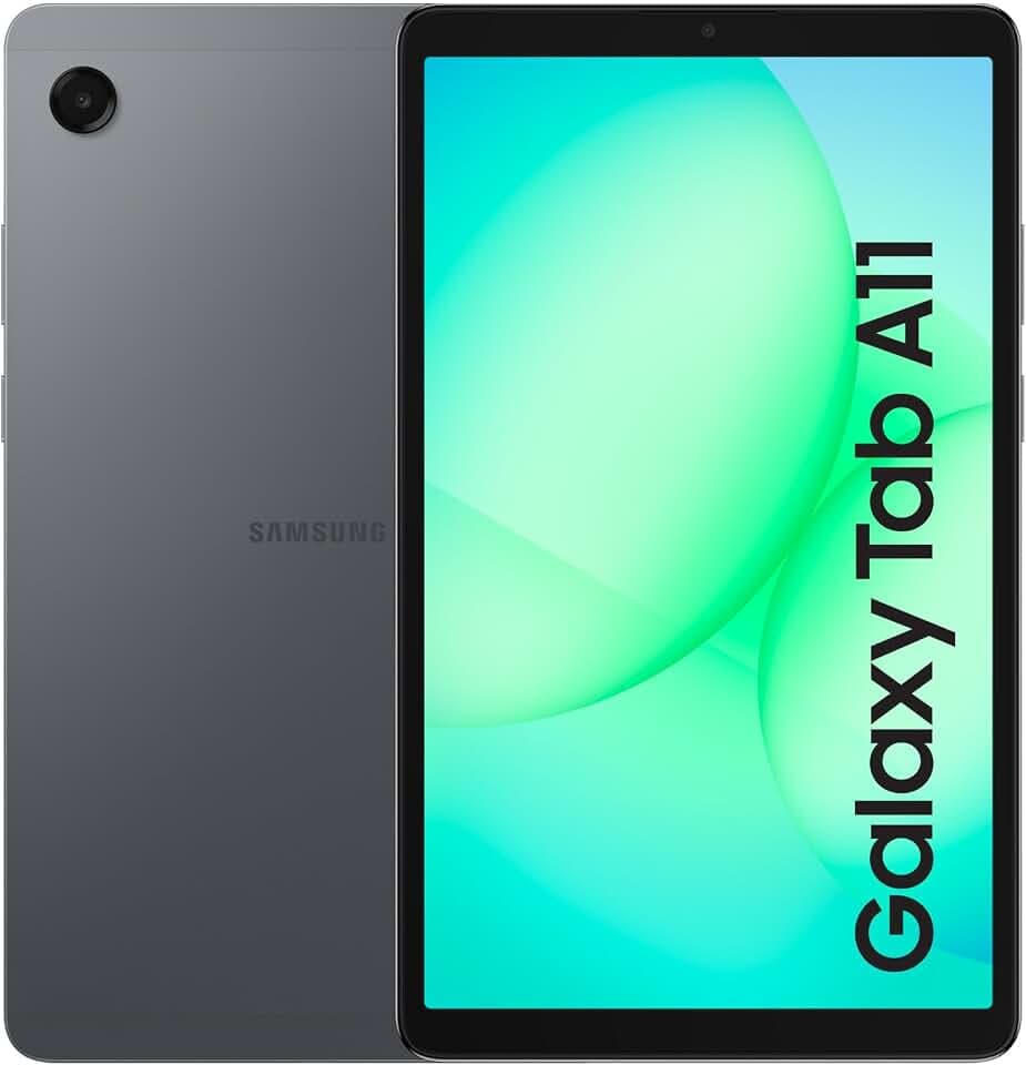 Samsung Galaxy Tab A11 8.7" WiFi 64 Go, Tablette Android, RAM 4 Go, Son 3D, Gris, Chargeur Secteur Rapide 25W Inclus, Version FR