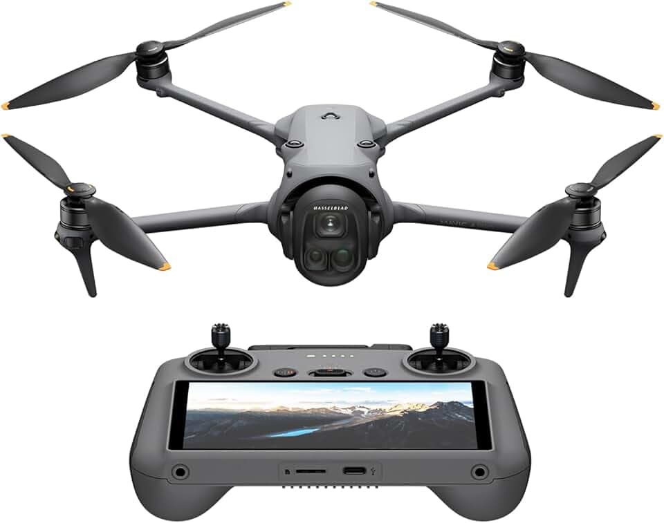 DJI Mavic 4 Pro avec DJI RC 2, drone phare à triple caméra | Caméra Hasselblad CMOS 4/3 100 MP, drone pour professionnels, transmission vidéo sur 30 km, temps de vol maximal de 51 min