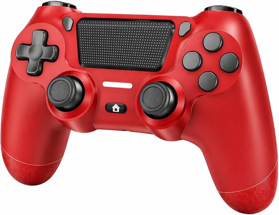 BJXOZ Manette sans fil pour PS4 Manette, Contrôleur avec USB-C Port | Double Vibration, Capteur 6 Axes, Pavé Tactile et Prise Casque 3,5 mm, Haut-parleur, Compatible avec PS4/Slim/Pro/PC