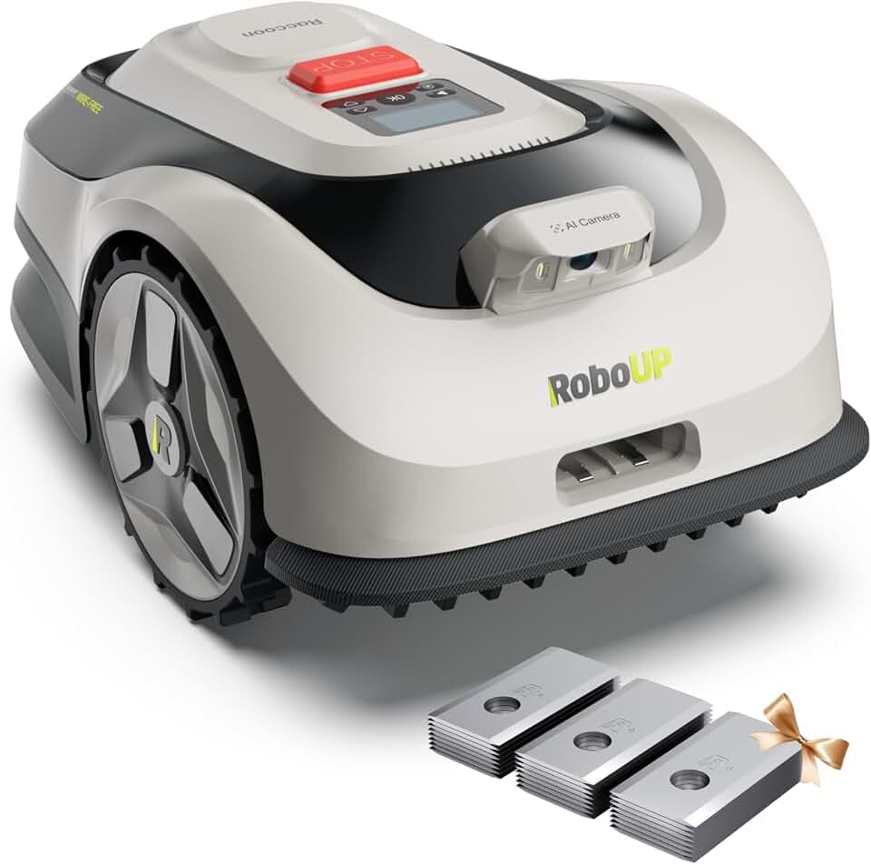 Raccoon 2 SE Robot Tondeuse-600m², sans Fil Périphérique sans RTK | Prêt à l'Emploi, Tonte Parallèle de Carte Complète, 5Ah Recharge Rapide & 150mins Autonomie Longue, Tonte Efficace