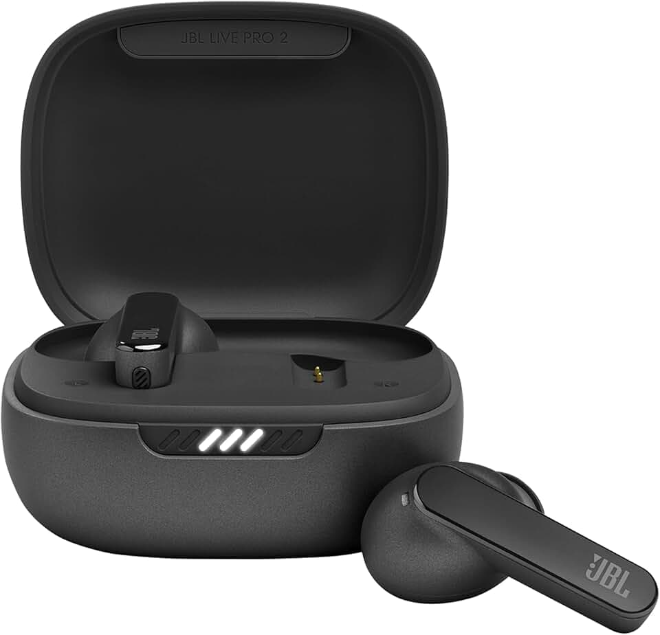 JBL Live Pro 2 TWS Noir – Écouteurs sans fil avec Réduction de Bruit – Résistance IPX5 à l’eau et à la transpiration – Son signature JBL – 40 (10 + 30) hrs de lecture sans fil