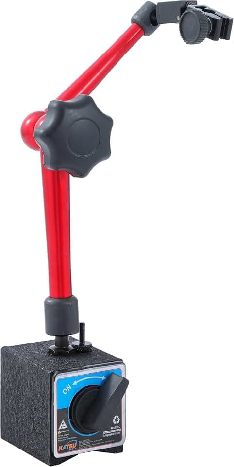 KATSU Tools 401125C Support universel pour support de comparateur avec indicateur à cadran magnétique 360 ​​80 KGN