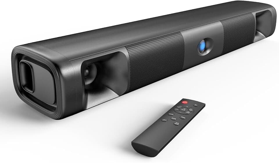 Saiyin Barre de Son TV 17 Pouces 60W Bluetooth 5.3, Enceinte Cinéma Maison | Son surround virtuel, fixation murale, ports HDMI‑ARC/Optique/AUX, convenant pour TV et PC Global Recycled Standard