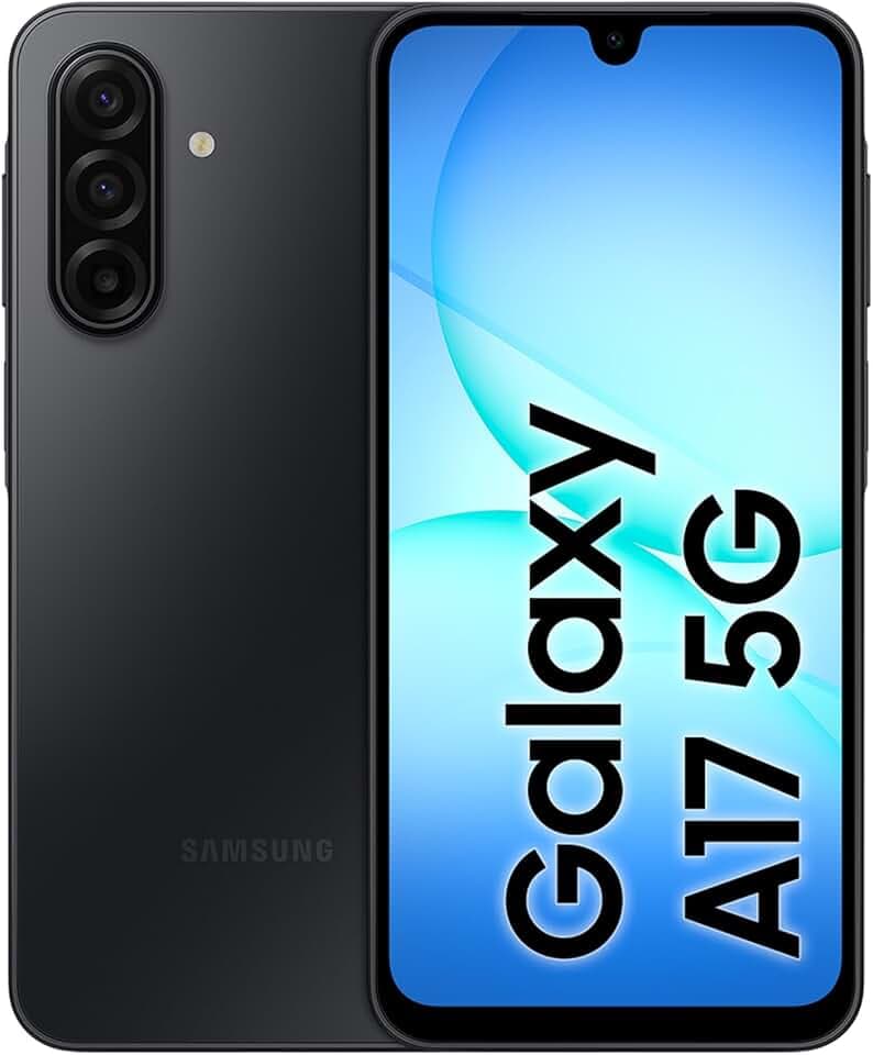 Samsung Galaxy A17 5G 128 Go, Smartphone Android déverrouillé, écran 6,7", Batterie 5000 mAh, Noir, Version FR Étiquetage Énergétique
