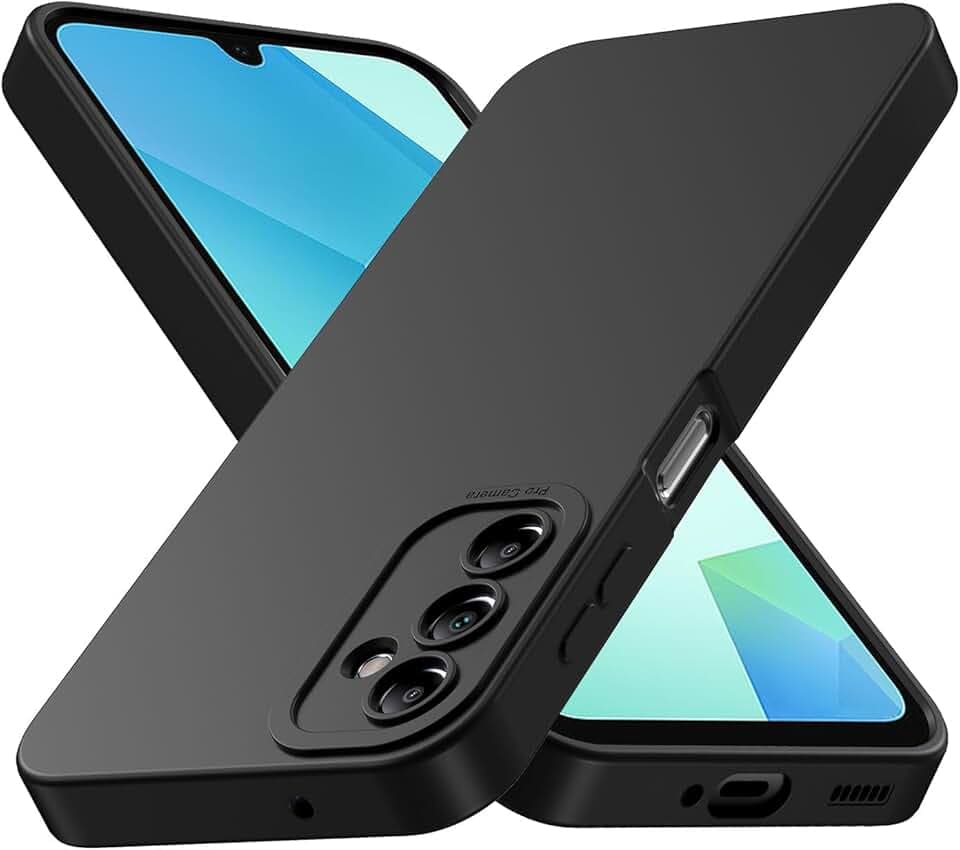 Tenphone Coque pour Samsung Galaxy A16 5G/4G, Étui de Protection Antichoc en TPU Souple avec Protection Caméra - Noir