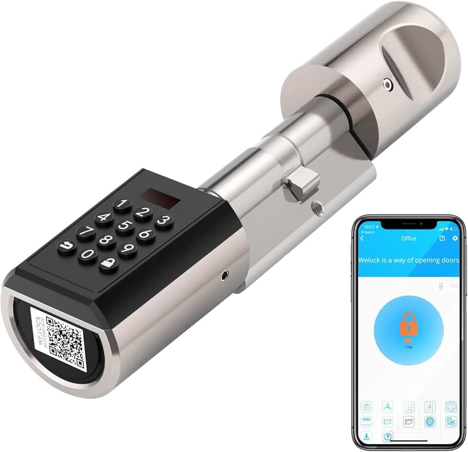 WELOCK Serrure Connectée,serrure à code avec Bluetooth,serrure connectee porte entree WiFi,smart lock facile à installer