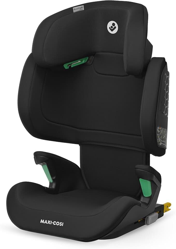 Maxi-Cosi RodiFix M i-Size, Rehausseur Voiture Enfant, 3,5 - 12 ans, 100 - 150 cm, Siège Auto ISOFIX, Protection G-CELL contre chocs latéraux, Hauteur Réglable, Bouclage Rapide & Facile, Basic Black