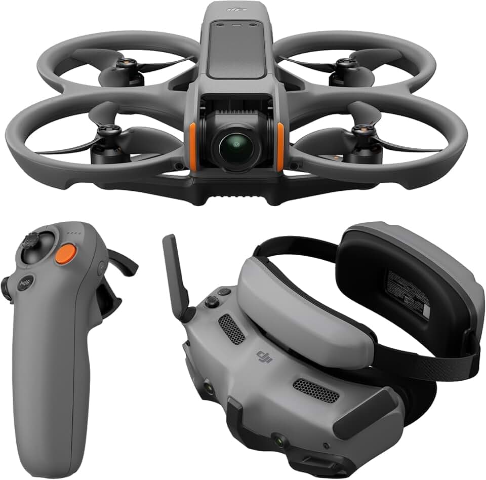 Bundle Fly More DJI Avata 2 (Batterie unique), Drone FPV avec Caméra 4K | Comprend Goggles 3 et RC Motion 3, Vol Immersif, Protection d’hélice Intégrée, Flip/Tonneau Facile