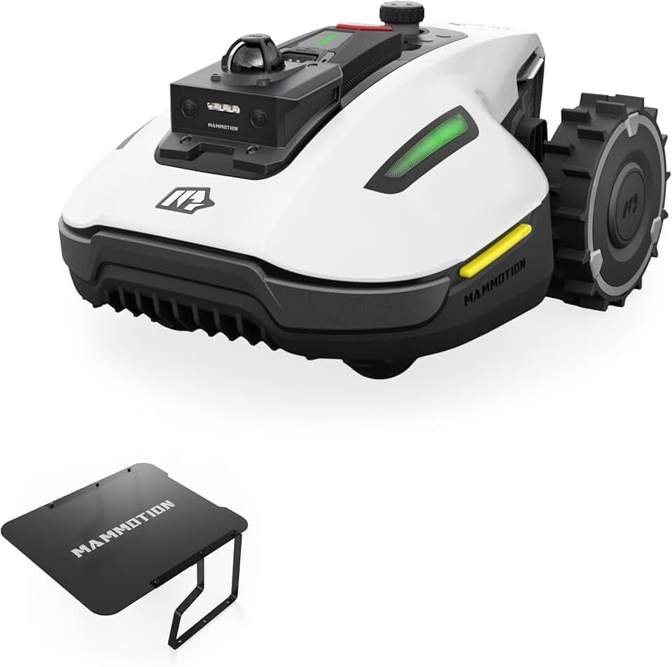 MAMMOTION YUKA Mini 2 1000 Robot Tondeuse sans Fil Périmétrique – Jusqu’à 1000 m², Navigation 360° LiDAR + caméra avec Pilotage par IA, détection de Plus de 300 Obstacles, DropMow, pentes de 45% Certifié ClimatePartner