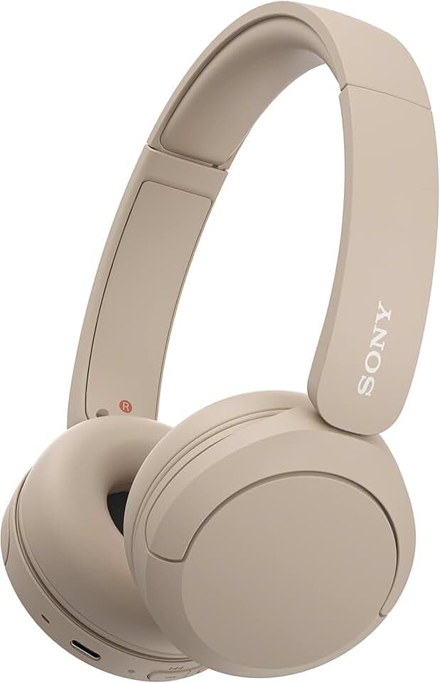 Sony WH-CH520 - Casque Bluetooth sans Fil, Multipoint, Micro intégré - jusqu'à 50 Heures d'autonomie et Charge Rapide - Beige