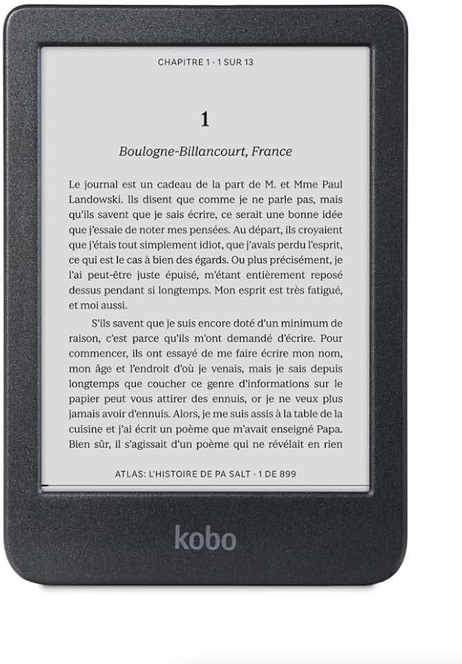 Kobo Clara BW | Liseuse | Écran Tactile Anti-reflet de 6” avec ComfortLight Pro | Option de Mode Sombre | Livres Audio | Étanche | 16 Go de Stockage | Noir