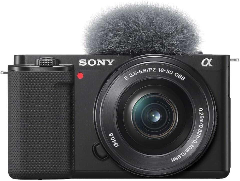 Sony Alpha ZV-E10 | Appareil photo vidéo hybride APS-C Vlog avec optique zoom motorisée 16-50mm f/3.5-5.6 (écran orientable pour le vlogging, vidéo 4K, autofocus en temps réel sur les yeux) Gris