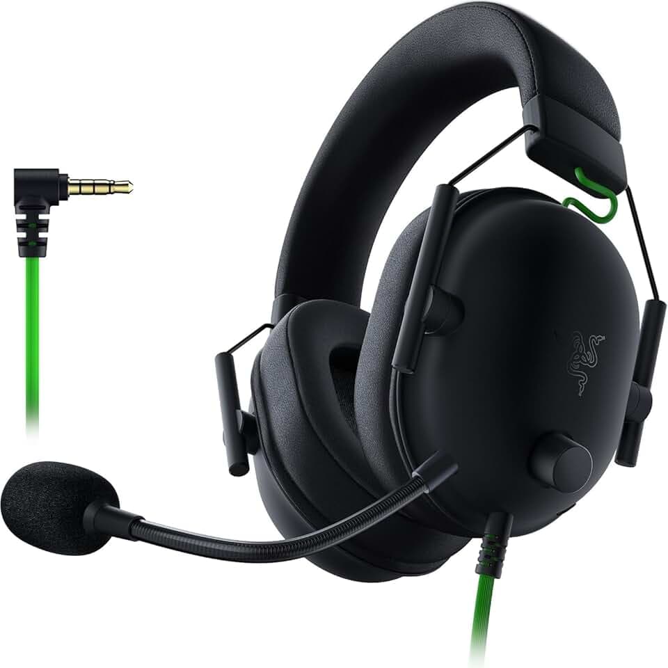 Razer BlackShark V2 X - Casque Gaming Esports Multiplateforme (Haut-parleurs Triforce de 50mm, Annulation Passive du Bruit Avancée, Son 7.1 Surround, Microphone Cardioïde) Noir ECOLOGO