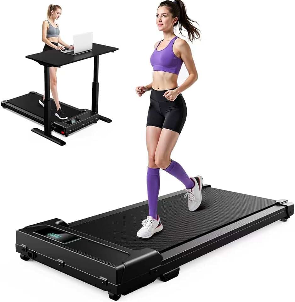 Tapis de Marche - 3 Modes Tapis de Course Walking Pad Compact avec Télécommande &LED Écarn pour Maison et Bureau, Tapis Roulant Électrique Mini Portable Treadmill Home Une Utilisation Hilomentor