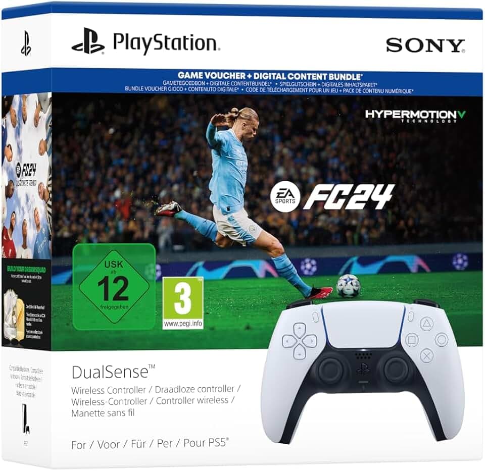 PlayStation Pack Manette DualSense PS5 + Jeu FC24 PS5 (version digitale)
