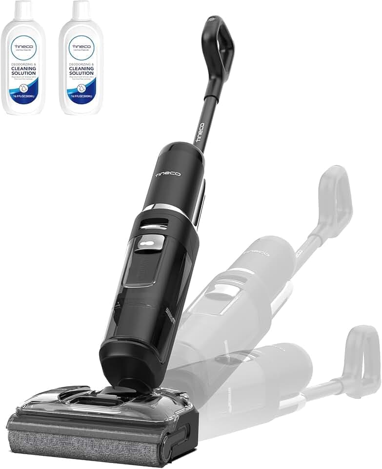 Tineco Floor One S7 Stretch Ultra Aspirateur Laveur, Aspirateur Balai sans Fil, Anti-emmêlage, Plat à 180°, Autonomie de 50 Minutes, Auto-Nettoyage Flashdry à 85°C, Nettoyage des Bords de Deux Côtés