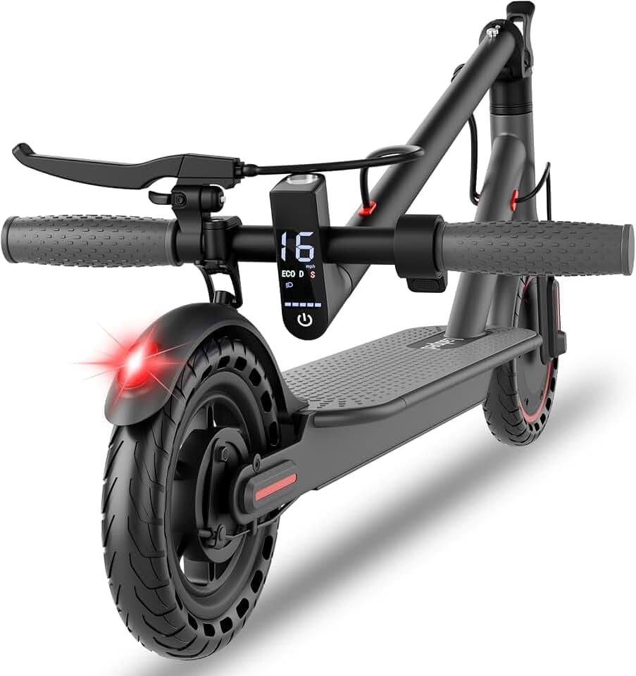 Trottinette Electrique Adulte, Moteur 350W Autonomie 25Km Trottinette Électrique Pliable 8,5" Pneu Anti-crevaison Electric Scooter avec Double Frein, APP