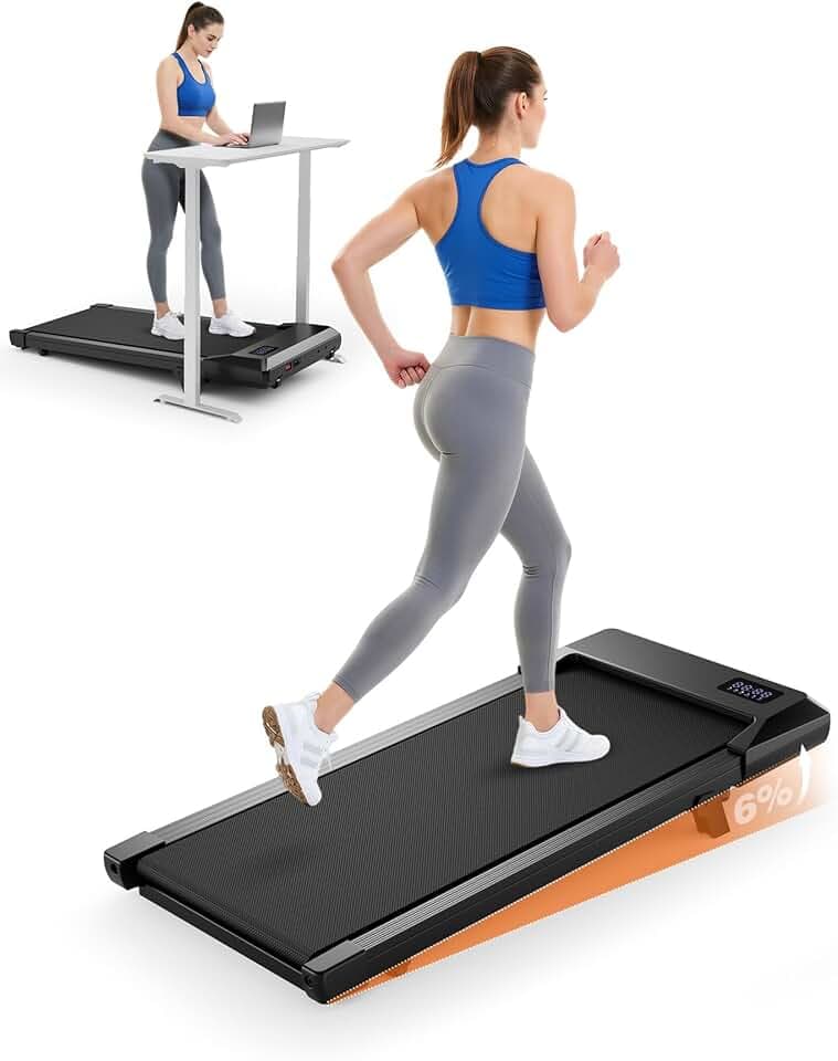 Superun Raceable Tapis de Course Adapté aux Équipements de Haut Technologique, Max 113KG Capacité Tapis de Marche avec Cours de Formation, APP Contrôle Walking Pad avec Courses Multi-Coureurs